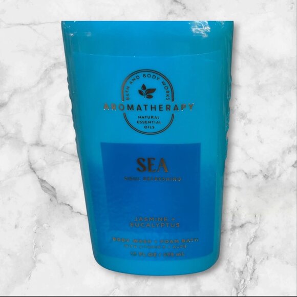 Bath & Body Works Aromatherapy SEA Jasmine Eucalyptus Body Wash & Foam Bath - Picture 2 of 6